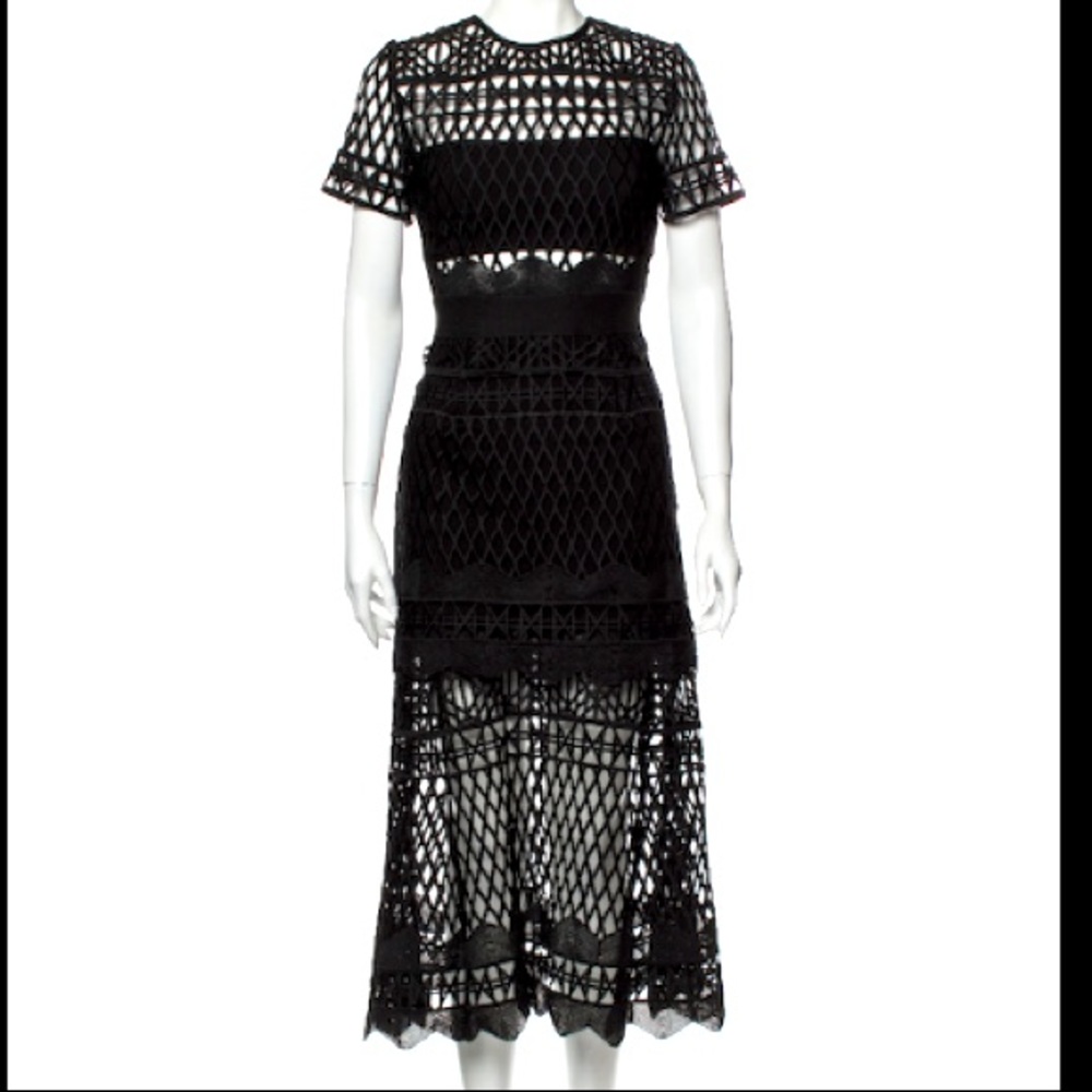 Self portrait signature black dress UK 10 US 6